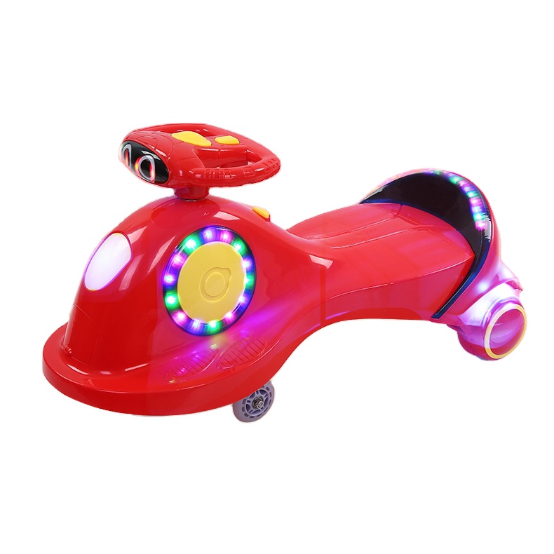 Professional Manufacture Child Butterfly Steering Wheel Colorful Ride On Toy Wiggle Kids Swing Car