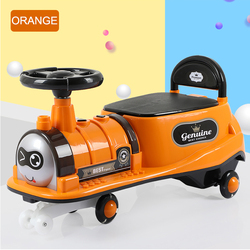 Children train wiggle car baby toy music light swing car