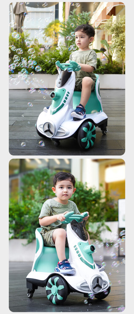 Children electric car bubble balance boys and girls remote control toy car baby four wheel drift car