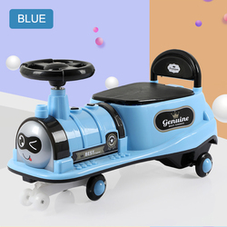 Children train wiggle car baby toy music light swing car