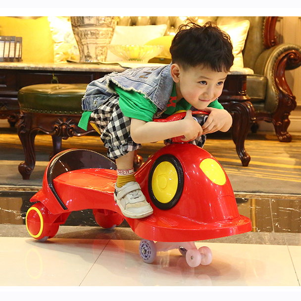Professional Manufacture Child Butterfly Steering Wheel Colorful Ride On Toy Wiggle Kids Swing Car