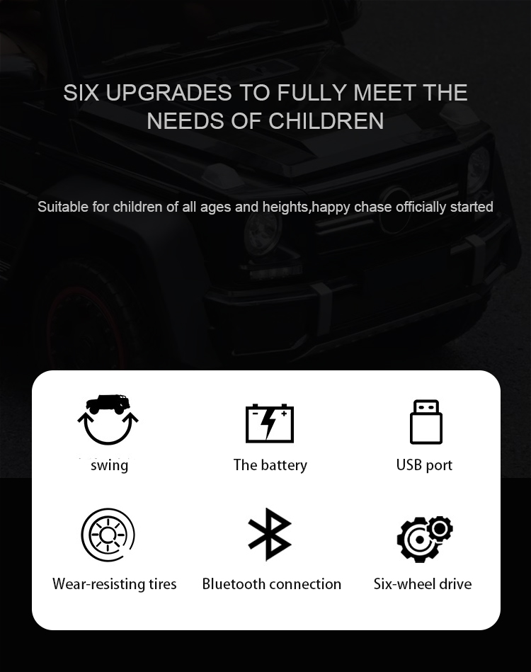 Factory Directly Sale Good Quality Baby Electric Toy Car With One Key To Start Function Music Usb Body Kids Electric Car
