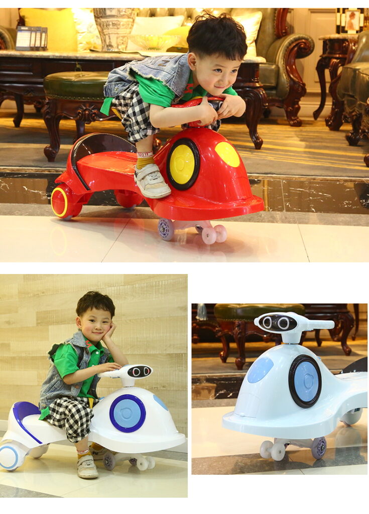 Professional Manufacture Child Butterfly Steering Wheel Colorful Ride On Toy Wiggle Kids Swing Car
