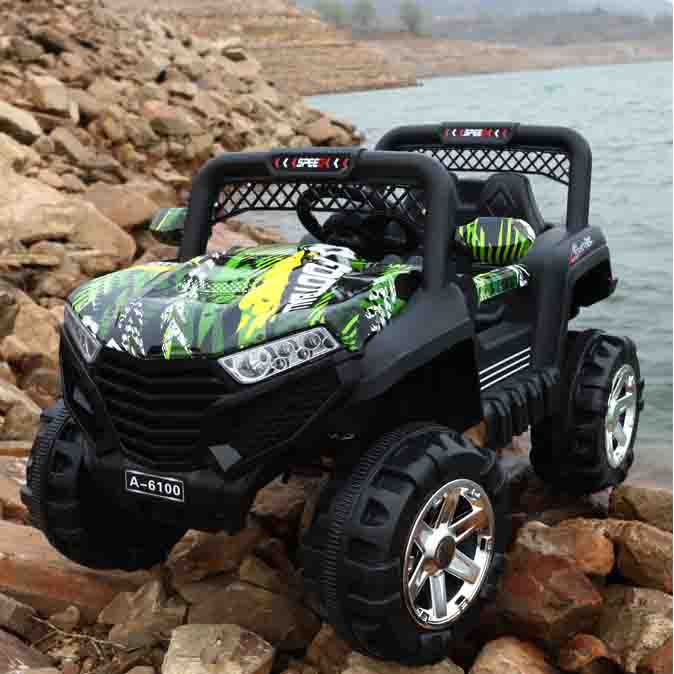 Children's toy car remote control children body LED light ride on cars go kart 4 wheels for kids age 3-8 years old