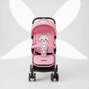 Customizable Bunny-Themed Pink Baby Stroller for Baby Gear and Toy Industries