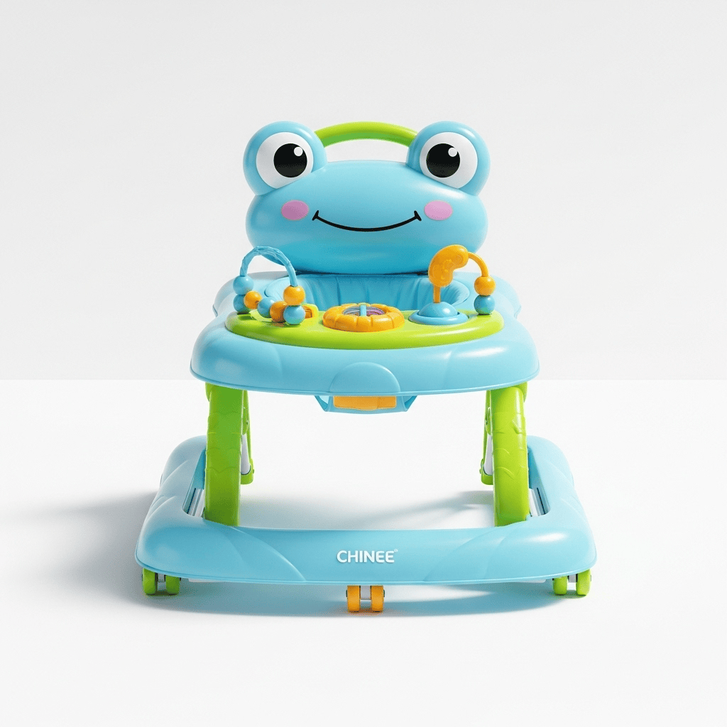 Customizable Frog-Themed Baby Walker Activity Center for OEM/ODM Toy Manufacturing