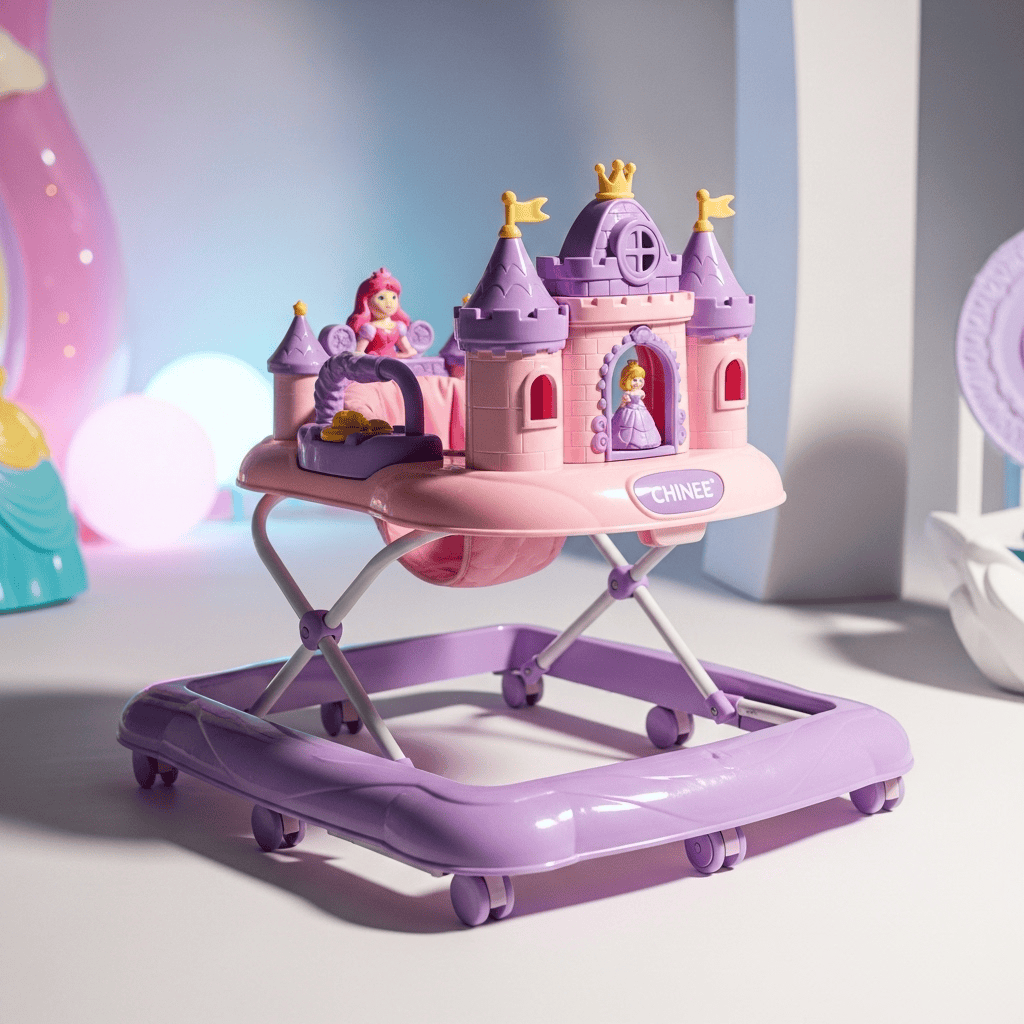Customizable Princess Castle Playset on Stroller Base for OEM/ODM Toy Manufacturing
