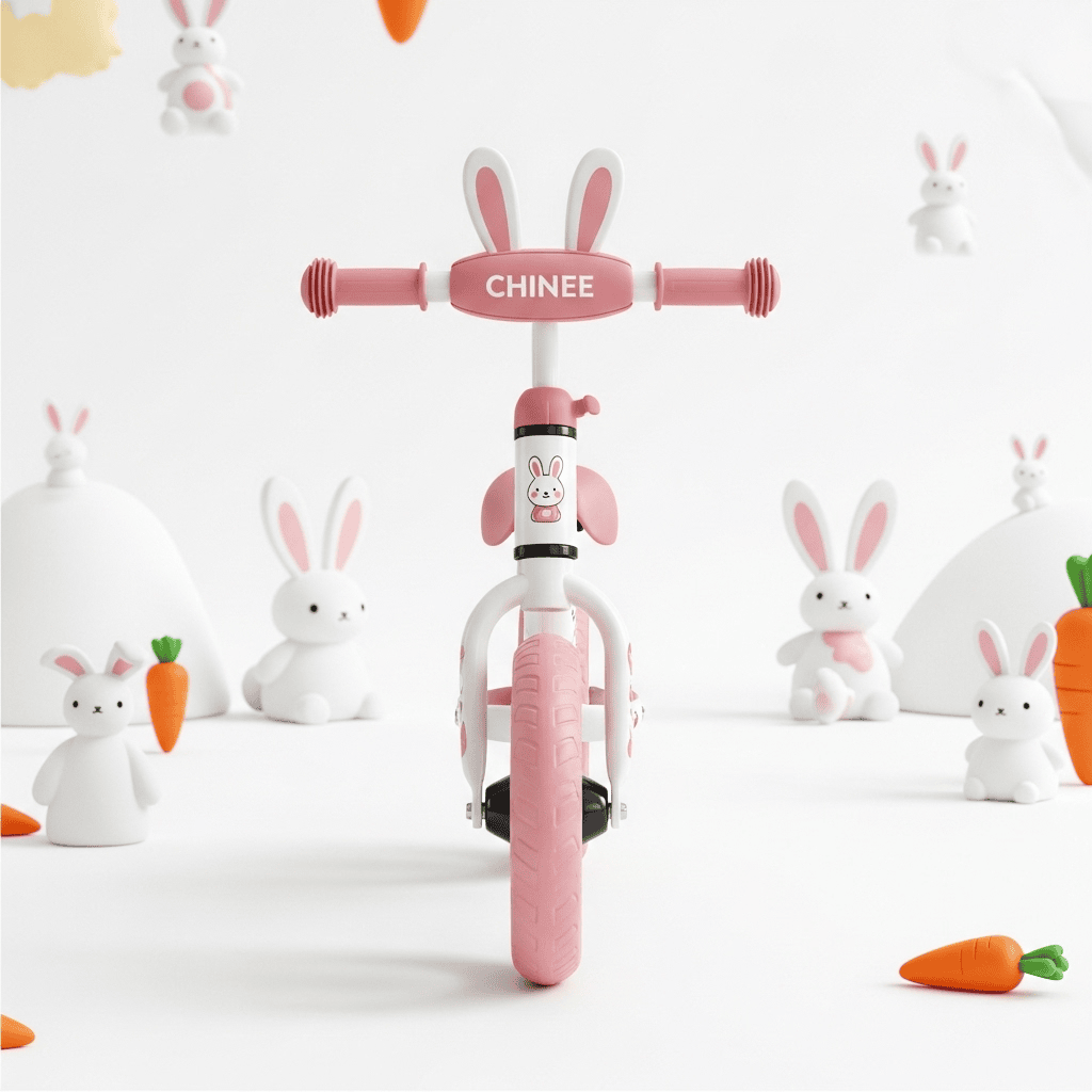 Customizable Pink Bunny Theme Kids Bicycle for OEM ODM Manufacturing and Early-Child Mobility Industry