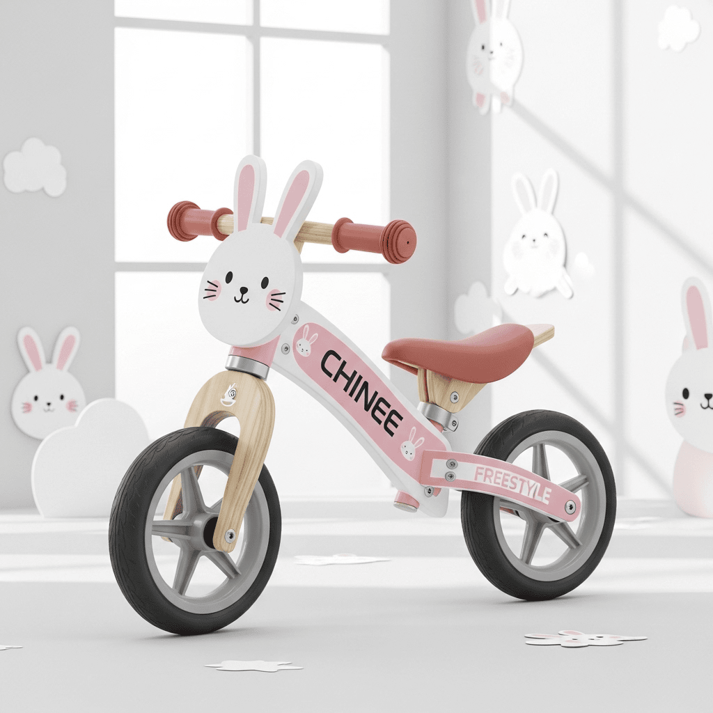 Customizable Bunny-Themed Balance Bike for OEM/ODM Toy Manufacturing