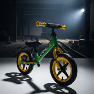Customizable Balance Bike for Kids Industry — Green and Yellow, OEM/ODM Ready