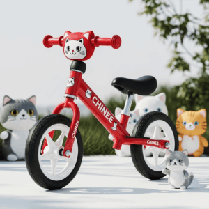 Customizable Cat-Themed Kids Balance Bike for Early Mobility — OEM/ODM Ready for Toy Manufacturers