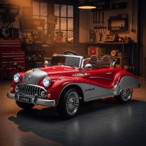 Customizable Retro-Style Ride-On Car for Kids – OEM/ODM Ready for Automotive, Entertainment, and Education Industries