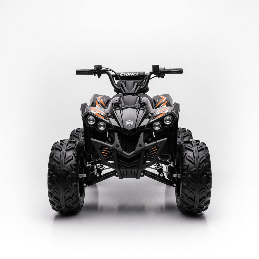 Customizable Kids Ride-On Quad ATV Toy – OEM/ODM Ready, Rugged Black/Orange Quad Bike