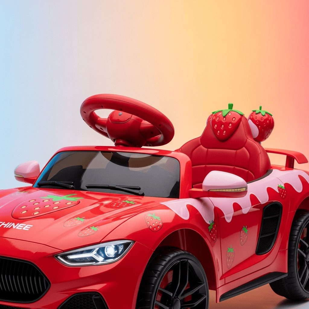 Customizable Strawberry-Pattern Ride-On Toy Car for Kids – OEM/ODM Ready, Industry-Ready Solution for Toy Manufacturers and Brands