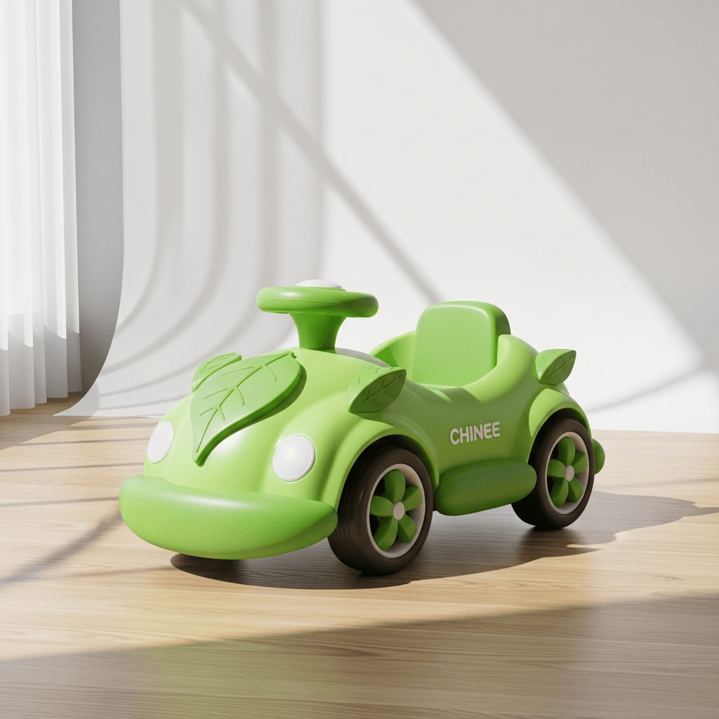 Customizable Green Leaf-Themed Kids Ride-On Car for Toy OEM/ODM and Education Industry