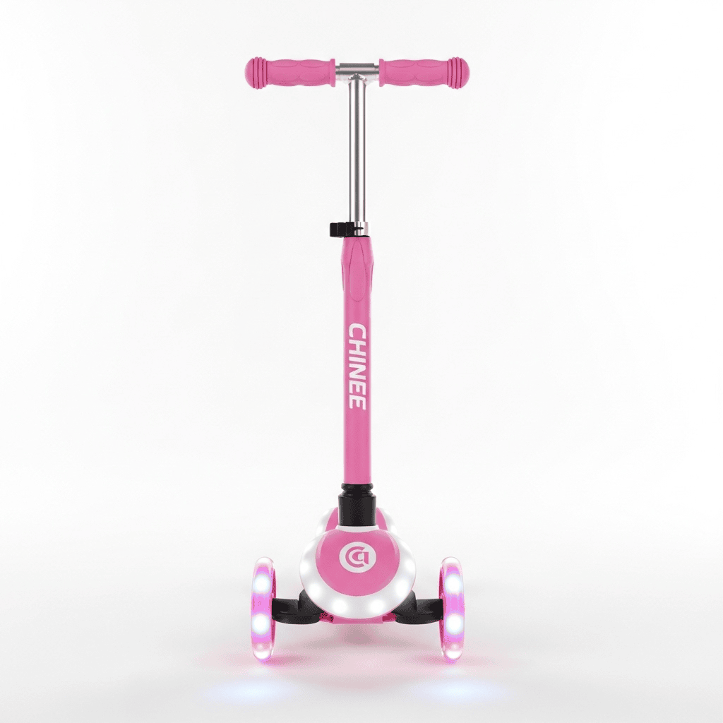Customizable Pink LED 3-Wheel Kids Scooter for OEM ODM, Industry Ready