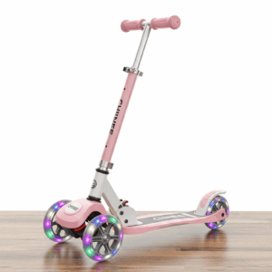 Customizable Pink Three-Wheel Kids Scooter for Toys, Retail, and OEM/ODM Partnerships