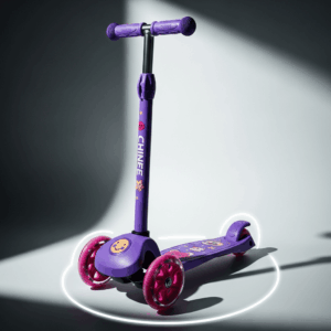 Customizable Purple Three-Wheel Kids Scooter for OEM/ODM Toy Manufacturing