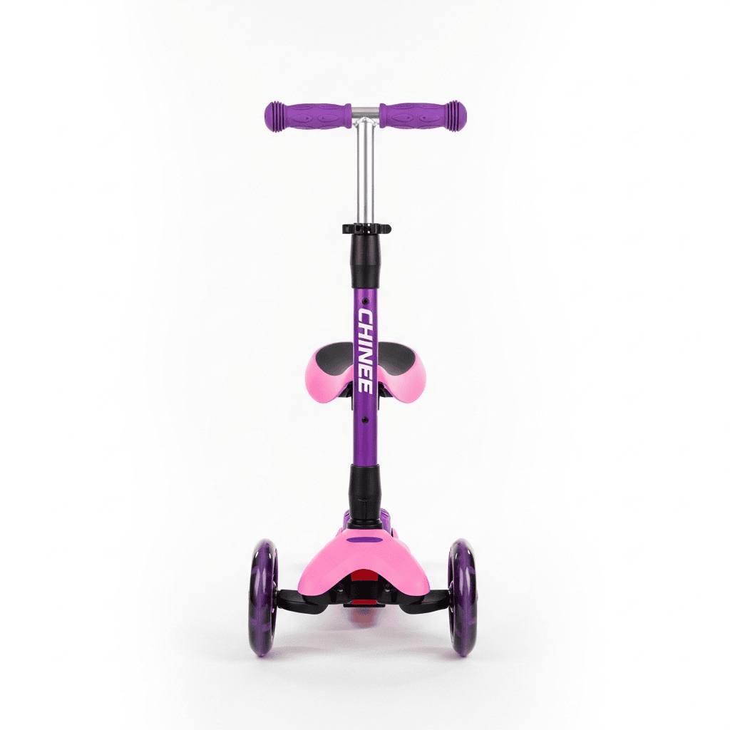 Customizable 3-Wheel Kids Scooter for OEM/ODM Toy Manufacturing – Purple and Pink Design