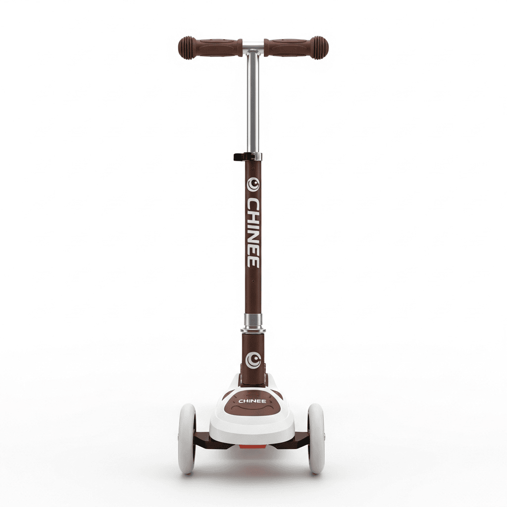 Customizable Brown Three-Wheel Kids Scooter for OEM/ODM Manufacturing in Toys and Children's Mobility