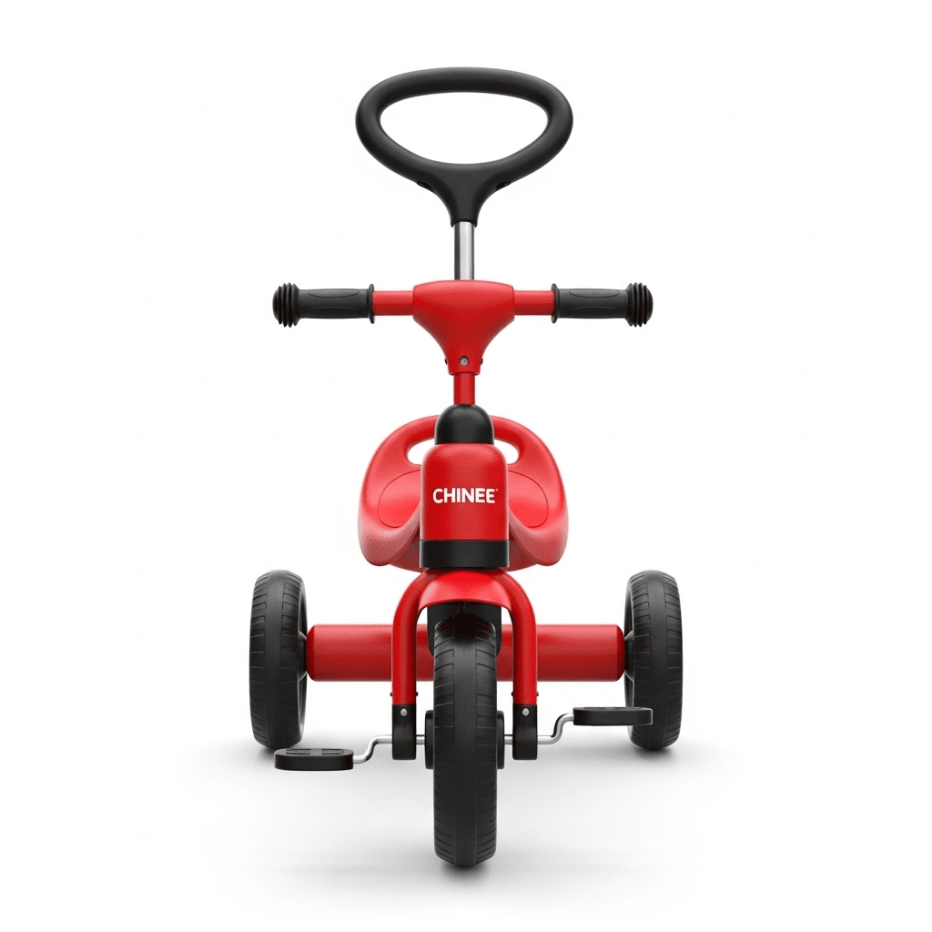 Customizable Red Three-Wheeled Kids Tricycle for OEM ODM Toy Manufacturing