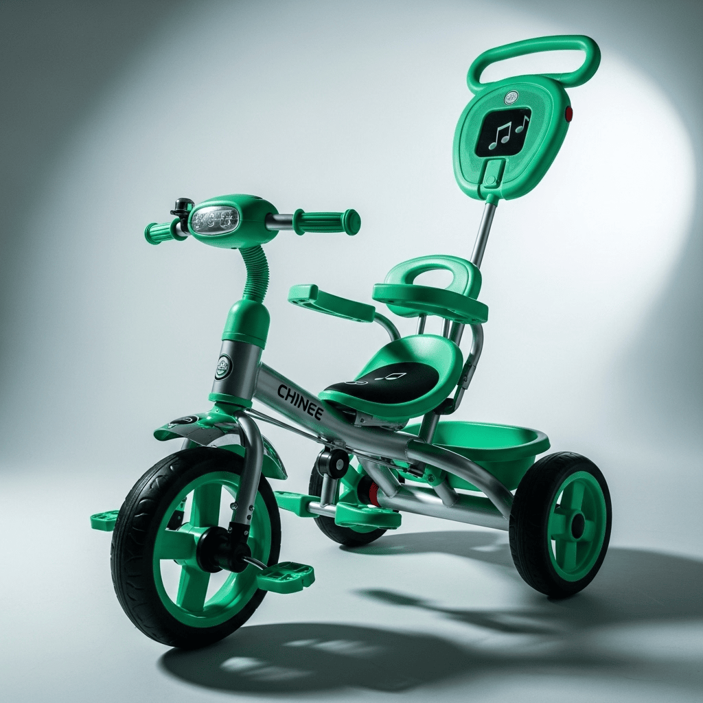 OEM/ODM Ready Green Tricycle Toy for Toddlers – Customizable Trike for Toys Industry