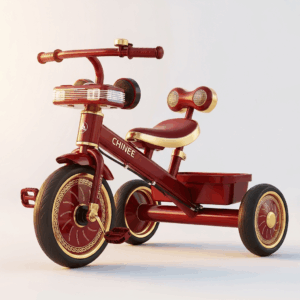 Customizable Red and Gold Kids Tricycle for OEM/ODM Manufacturing — Durable Toddler Ride-On Toy