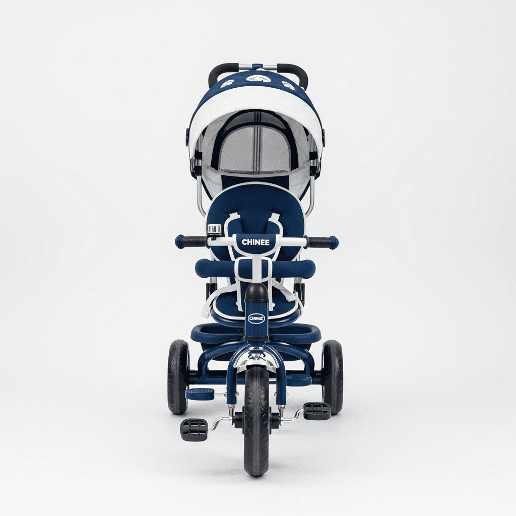 Customizable Blue Three-Wheel Stroller-Trike for Kids - OEM/ODM Ready by Chinee Kids Toys Co., ltd.