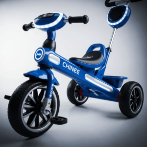 Customizable Blue LED Ride-On Tricycle for Kids – OEM/ODM Ready by Chinee Kids Toys Co., ltd.