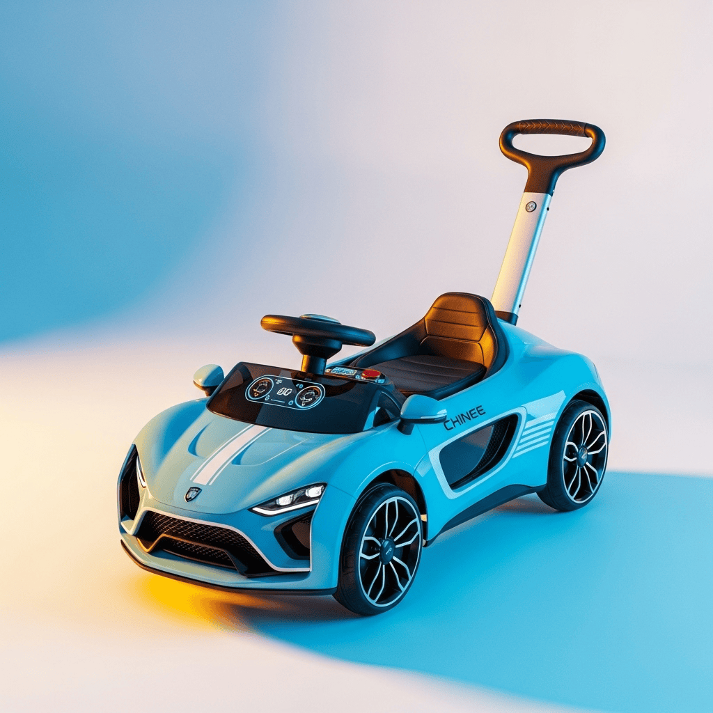 Customizable Ride-On Kids Car for OEM/ODM - Industry-Ready Blue Push Car