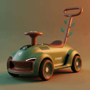 Customizable Ride-On Toy Car for Toddlers – Green Gradient, Push-Handle, OEM/ODM Ready for Global Toy Industry
