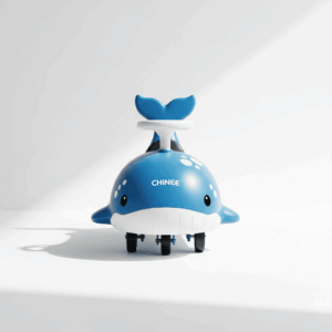 Customizable Blue Whale Ride-On Toy for Early Learning and OEM/ODM Manufacturing