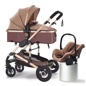 0 3 Years Old Lightweight 3 in 1 4 Wheel Baby Stroller Stainless Steel Frame Foldable Design 20KG Load Capacity for Easy Travel