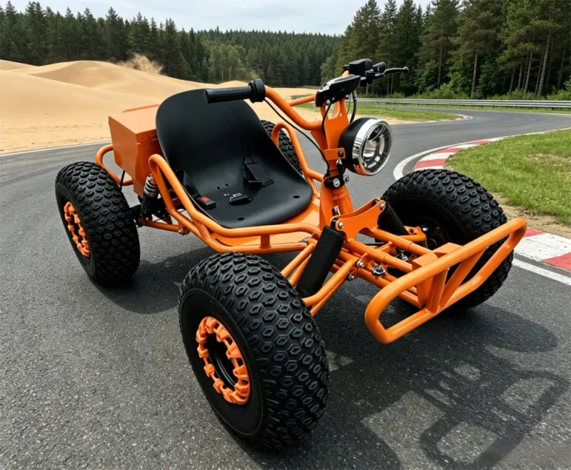 1000W Electric Go Kart for Kids Shaft Drive Off Road Four Wheel Drift Vehicle for Adults All Terrain Car