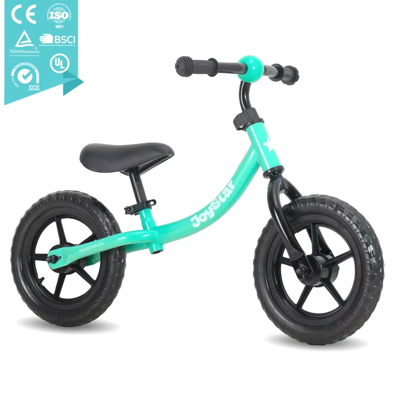 12 Inch High Carbon Steel Frame EVA Foam Wheel Cute Colors Balance Bike