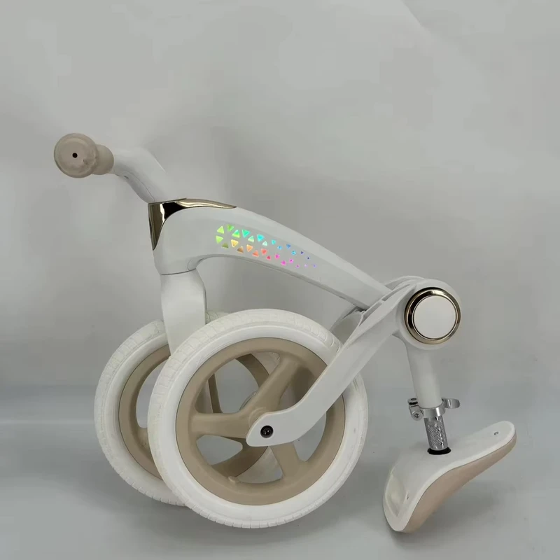 12 Inch Plastic Nylon Kids Balance Bike with Customizable Logo Foldable Children's Balance Bike with Light Have CE EN71