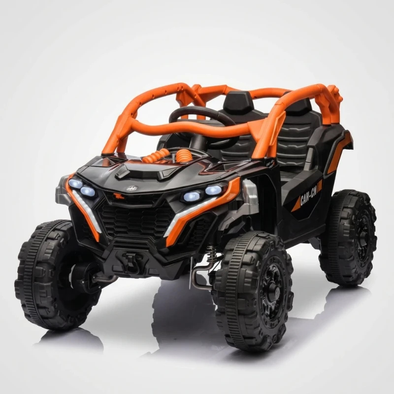 12V 4.5AH Double-Drive Plastic Electric Ride-On Toy Car Remote Control Off-Road Vehicle for 2-4 5-7 Years Old Children Auto
