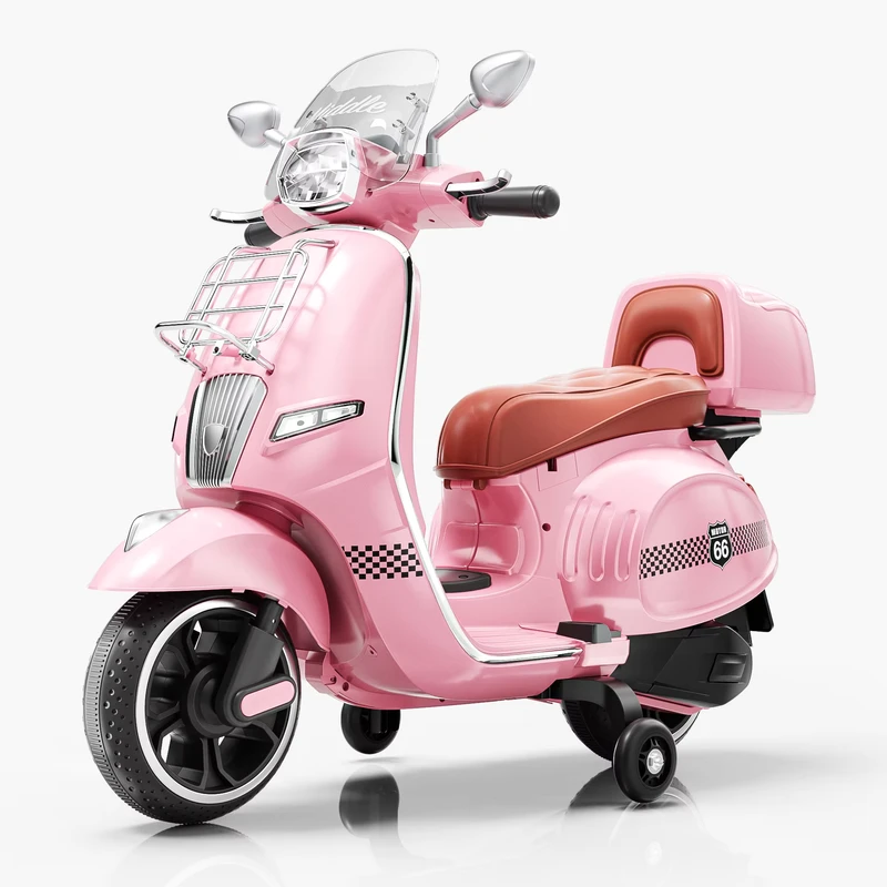 12V Dual Motors Kids Electric Motorcycle Parent Remote Control MP3 Music LED Lights Ride on Scooter