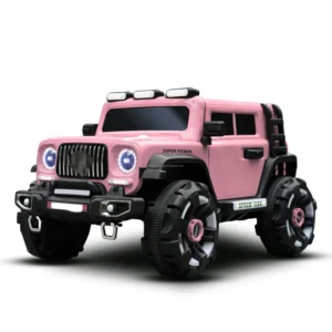 12V Electric Ride On Car With Remote Control and LED Lights Durable Kids Four Wheeled Vehicle