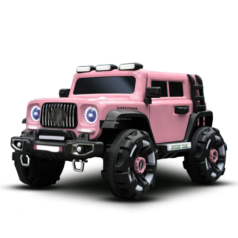 12V Electric Ride On Car With Remote Control and LED Lights Durable Kids Four Wheeled Vehicle