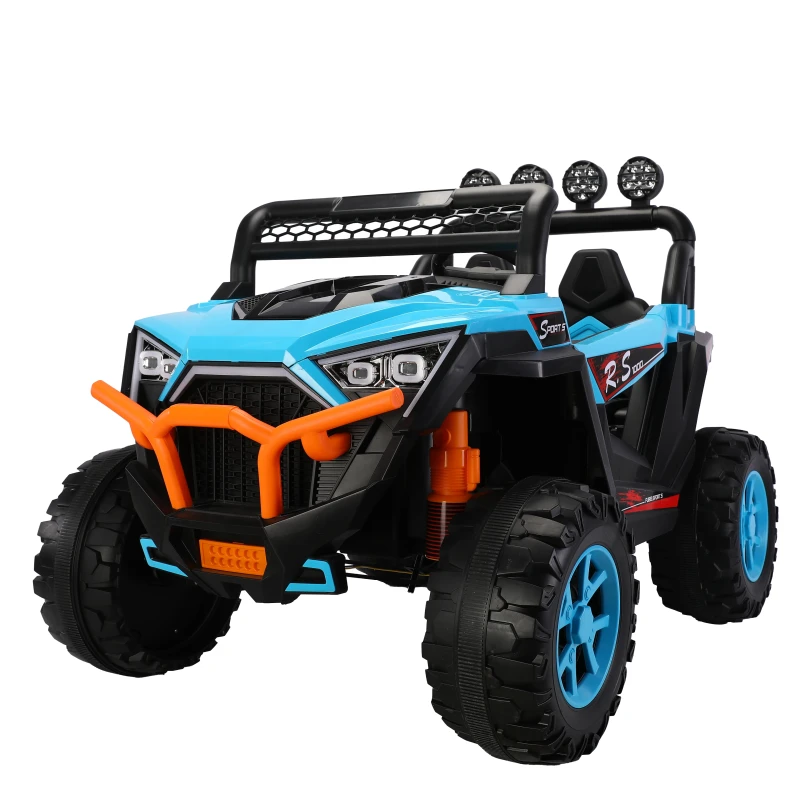12V Kids 2-Seater UTV Ride-On Car 390*4 Motors Electric Vehicle Off-Road Toy Car with Remote Control LED Lights & Music