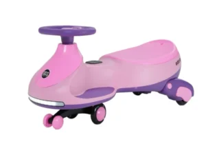 12V4.5AH Kids Electric Twist Swing Car with LED Light Music Anti-Rollover Wide Wheel Battery Powered Ride on Toy Car for Toddler