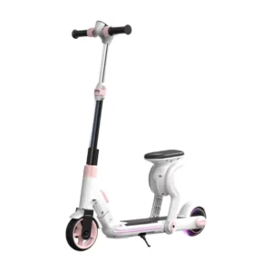 130W Foldable Kids Electric Scooter with Front Suspension Two Wheel Design LED Lights Portable & Lightweight