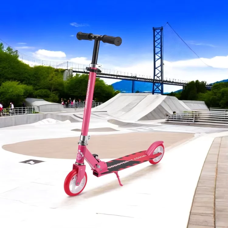 145mm Big Wheel Kick Foot Scooter for Children Outdoor Adjustable Folding Child Scooter