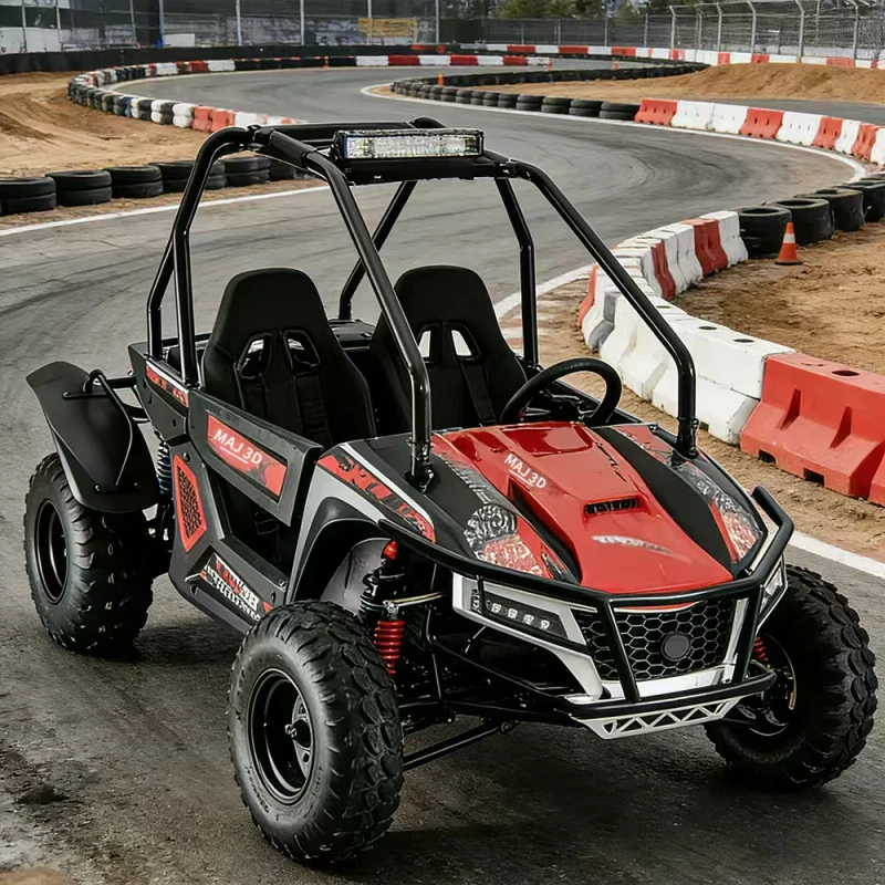 180CC 4-Stroke Gas-Powered Drift Tricycle 65km/h Off-Road Buggy Go Fuel Kart Cars Recreational Racing Enhanced Safety Comfort