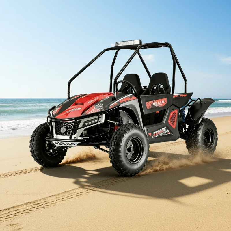 180CC Outdoor Adventure Electric Start-up Dune Buggy 4 Stroke Gas Off Road Electric Go Kart 2 Seater Shaft Drive
