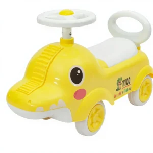 2-4 Years Toddler Ride-On 4-Wheel Plastic Balance Bike Slide Toy for Sliding and Riding