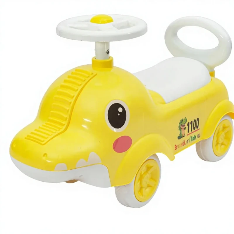 2-4 Years Toddler Ride-On 4-Wheel Plastic Balance Bike Slide Toy for Sliding and Riding
