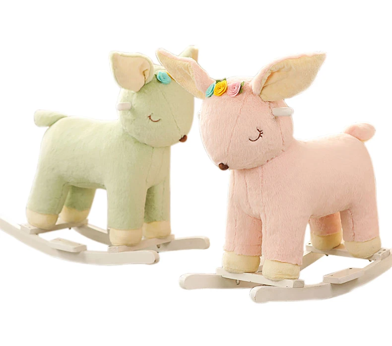 2 6 Year Old Plush Animals Rocking Horses Cute Deer Rocking Horses As Christmas Gifts