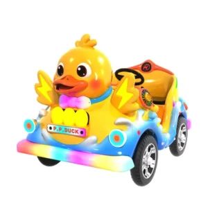2 Seater Naughty Duck Electric Bumper Car 4 Wheel Fiberglass Inflatable Amusement Park Ride for Indoor Outdoor Commercial Use